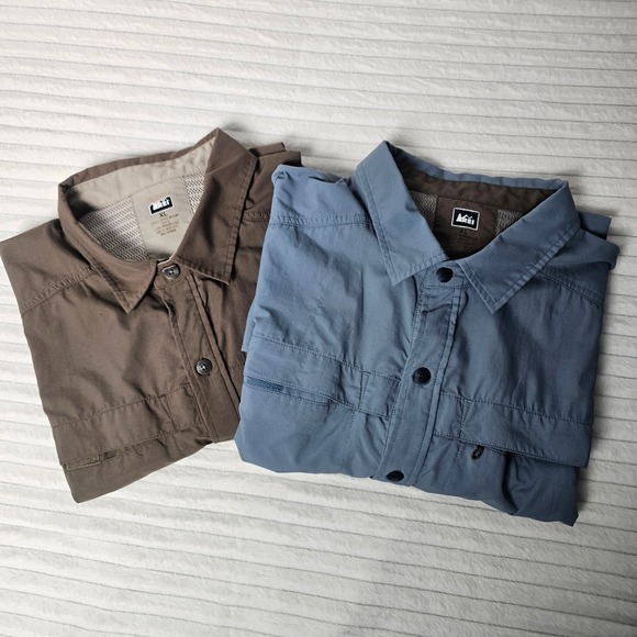 REI Men's XL Nylon Hiking Shirts Bundle Vented Outdoor Fishing Travel Camping - Picture 9 of 16